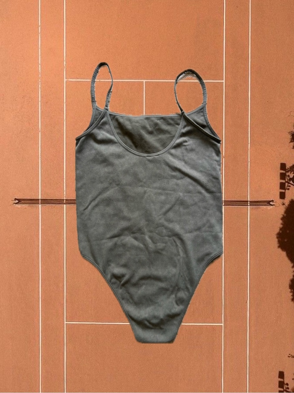 H&M green gray bodysuit